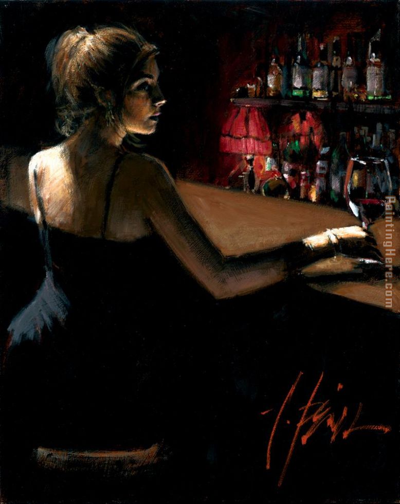 Luciana at The Bar painting - Fabian Perez Luciana at The Bar art painting